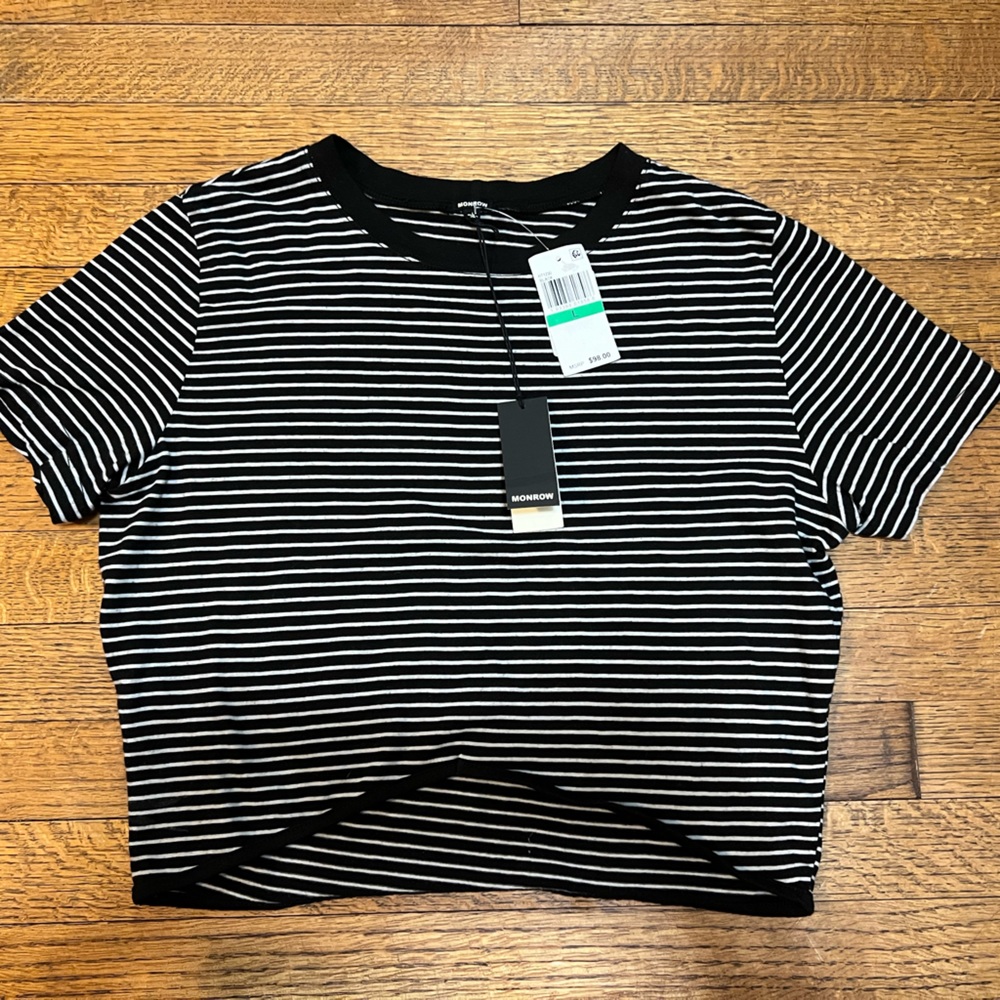 Monrow Cropped Shirt Size L